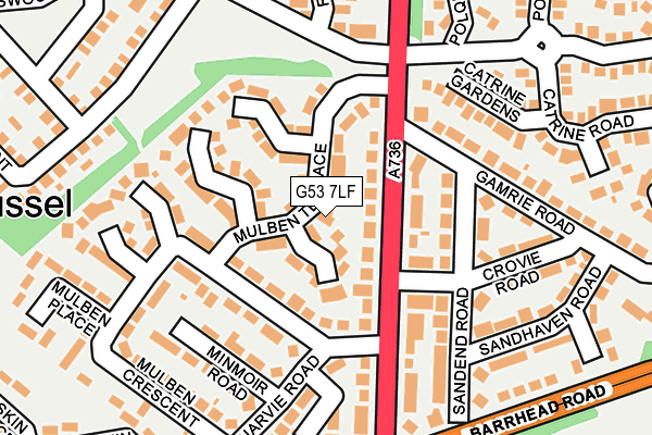 G53 7LF map - OS OpenMap – Local (Ordnance Survey)
