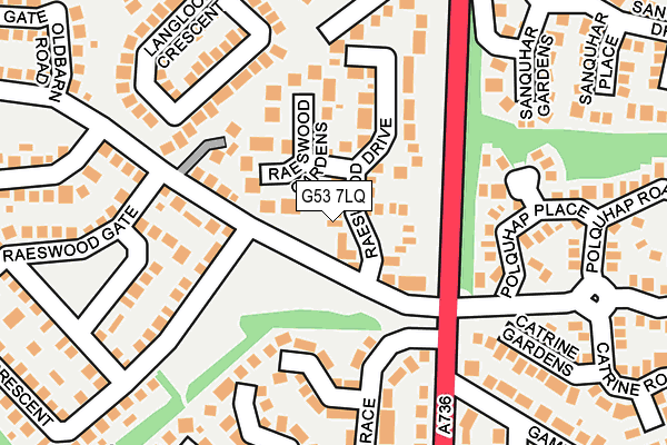 G53 7LQ map - OS OpenMap – Local (Ordnance Survey)