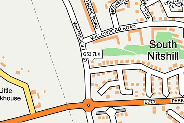 G53 7LX map - OS OpenMap – Local (Ordnance Survey)