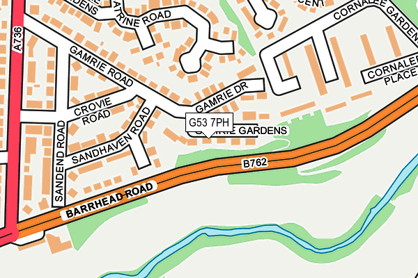 G53 7PH map - OS OpenMap – Local (Ordnance Survey)