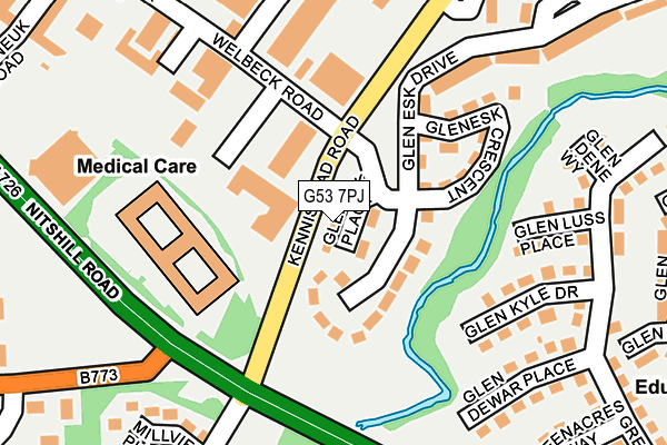 G53 7PJ map - OS OpenMap – Local (Ordnance Survey)