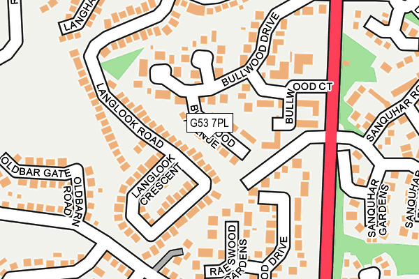 G53 7PL map - OS OpenMap – Local (Ordnance Survey)