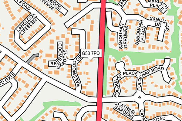 G53 7PQ map - OS OpenMap – Local (Ordnance Survey)