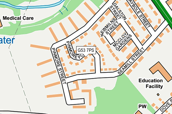 G53 7PS map - OS OpenMap – Local (Ordnance Survey)