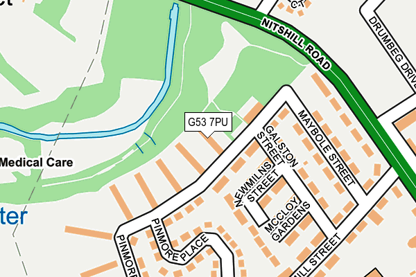 G53 7PU map - OS OpenMap – Local (Ordnance Survey)