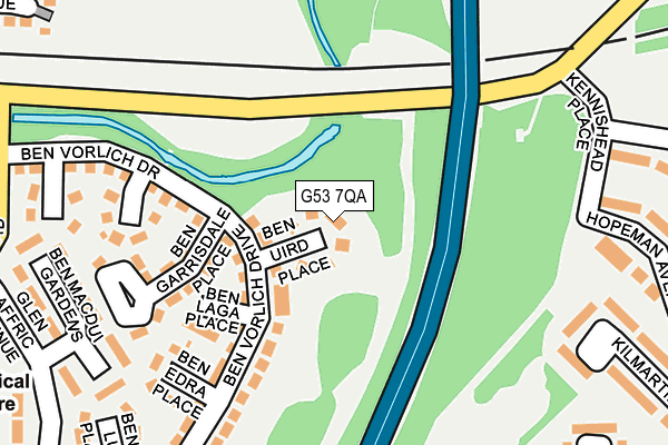 G53 7QA map - OS OpenMap – Local (Ordnance Survey)