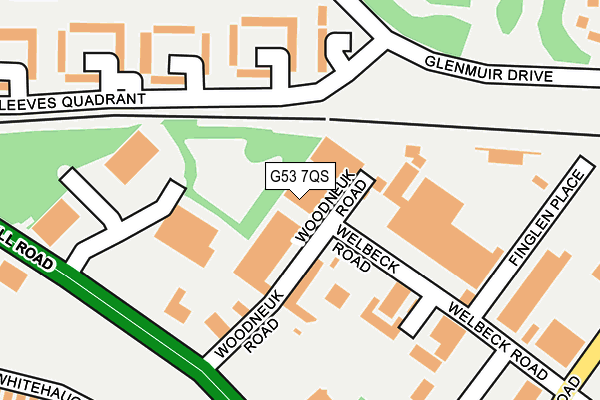 G53 7QS map - OS OpenMap – Local (Ordnance Survey)