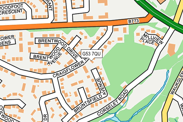 G53 7QU map - OS OpenMap – Local (Ordnance Survey)