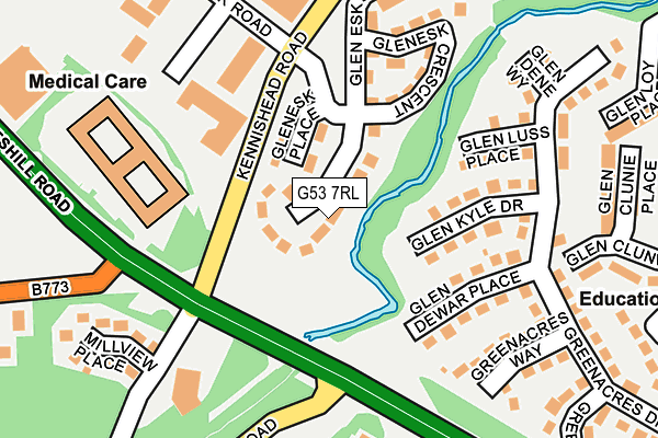 G53 7RL map - OS OpenMap – Local (Ordnance Survey)