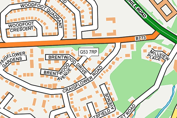 G53 7RP map - OS OpenMap – Local (Ordnance Survey)