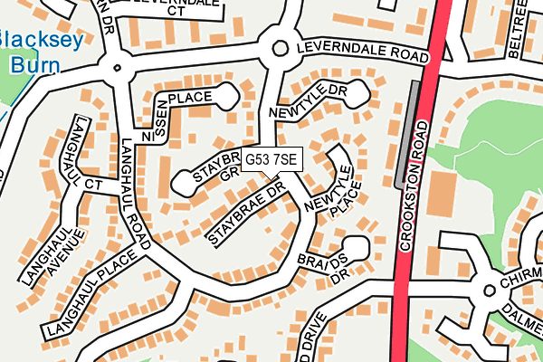 G53 7SE map - OS OpenMap – Local (Ordnance Survey)