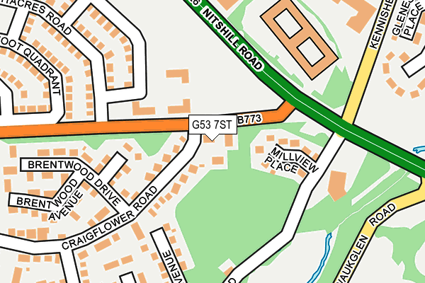 G53 7ST map - OS OpenMap – Local (Ordnance Survey)