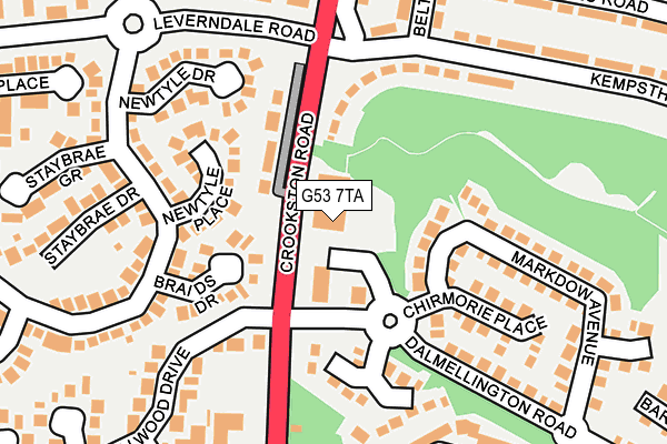 G53 7TA map - OS OpenMap – Local (Ordnance Survey)