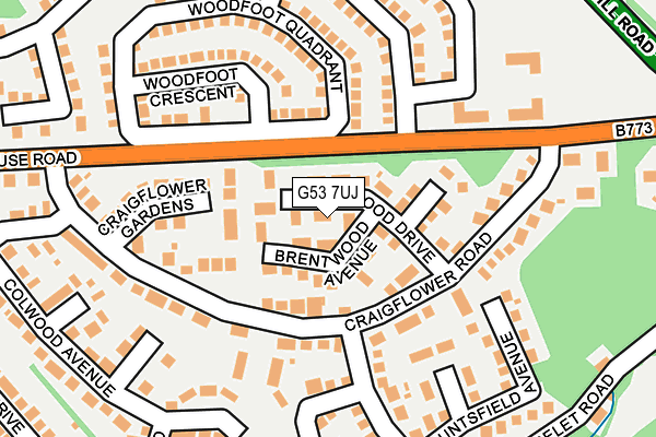 G53 7UJ map - OS OpenMap – Local (Ordnance Survey)