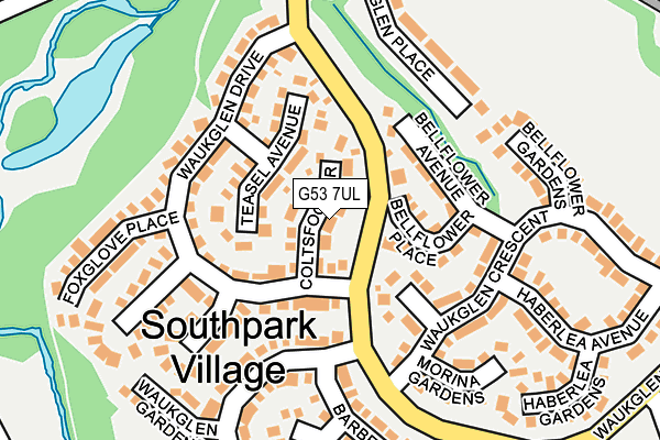 G53 7UL map - OS OpenMap – Local (Ordnance Survey)