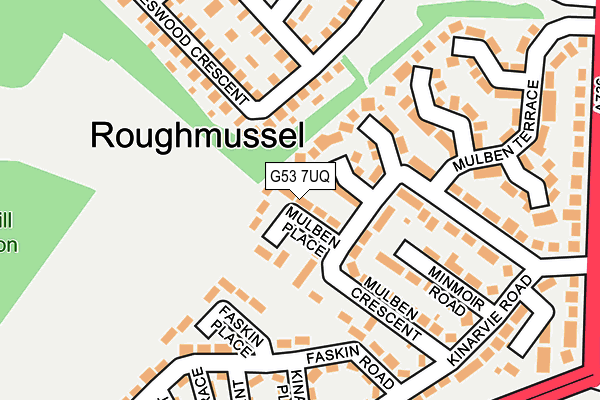 G53 7UQ map - OS OpenMap – Local (Ordnance Survey)