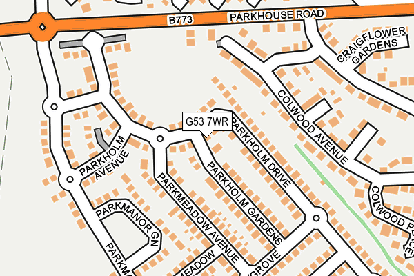 G53 7WR map - OS OpenMap – Local (Ordnance Survey)