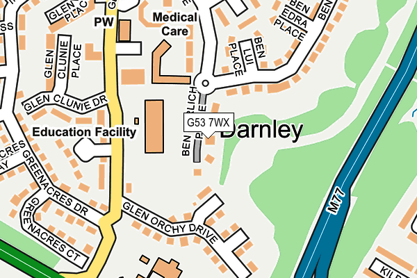 G53 7WX map - OS OpenMap – Local (Ordnance Survey)