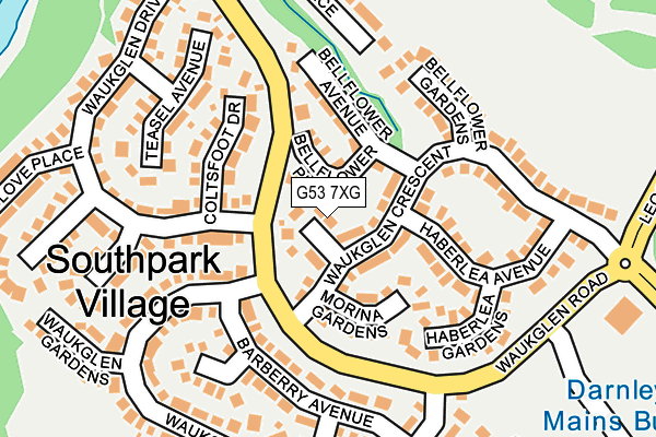G53 7XG map - OS OpenMap – Local (Ordnance Survey)