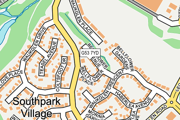 G53 7YD map - OS OpenMap – Local (Ordnance Survey)