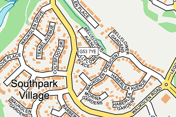 G53 7YE map - OS OpenMap – Local (Ordnance Survey)