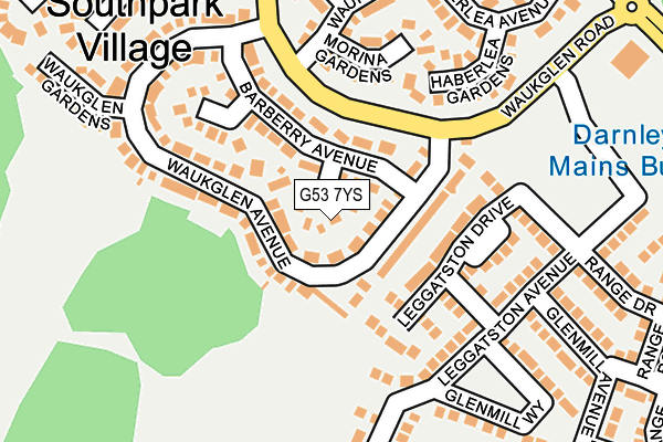 G53 7YS map - OS OpenMap – Local (Ordnance Survey)