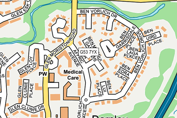 G53 7YX map - OS OpenMap – Local (Ordnance Survey)