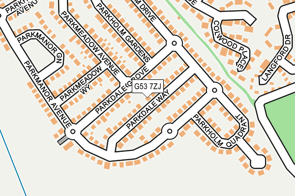 G53 7ZJ map - OS OpenMap – Local (Ordnance Survey)