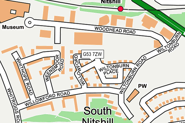 G53 7ZW map - OS OpenMap – Local (Ordnance Survey)