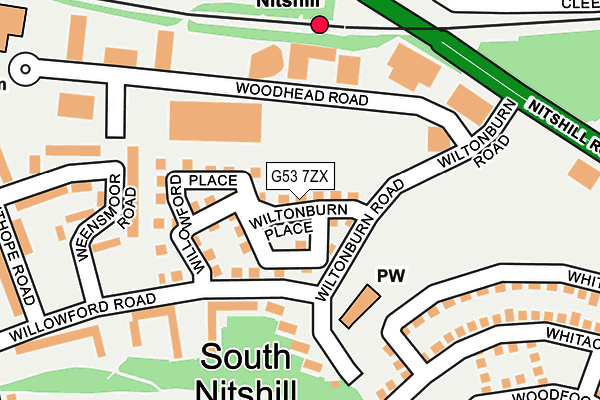 G53 7ZX map - OS OpenMap – Local (Ordnance Survey)