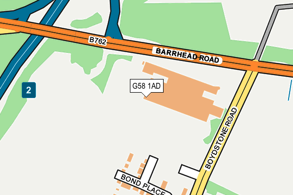 G58 1AD map - OS OpenMap – Local (Ordnance Survey)