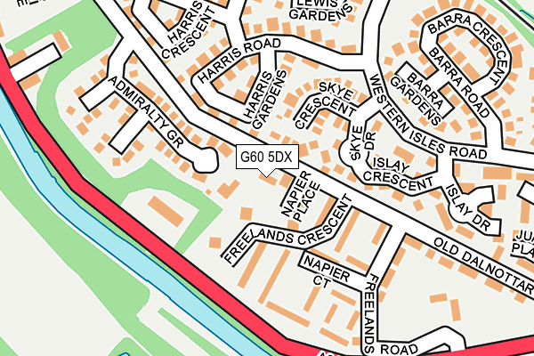G60 5DX map - OS OpenMap – Local (Ordnance Survey)