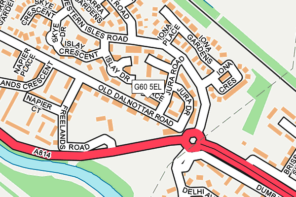 G60 5EL map - OS OpenMap – Local (Ordnance Survey)