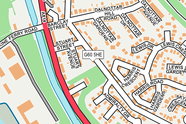 G60 5HE map - OS OpenMap – Local (Ordnance Survey)