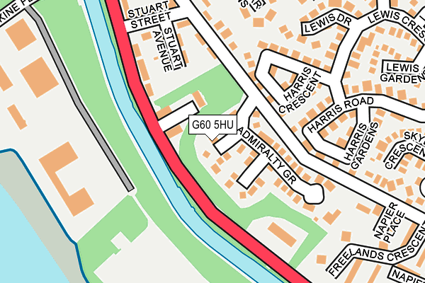 G60 5HU map - OS OpenMap – Local (Ordnance Survey)