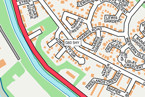 G60 5HY map - OS OpenMap – Local (Ordnance Survey)