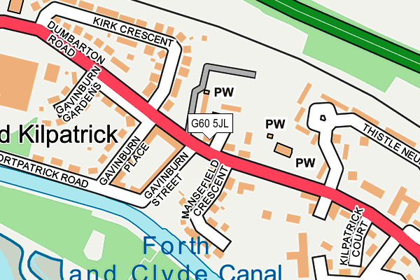 G60 5JL map - OS OpenMap – Local (Ordnance Survey)