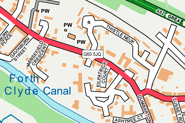 G60 5JQ map - OS OpenMap – Local (Ordnance Survey)