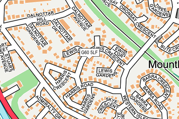 G60 5LF map - OS OpenMap – Local (Ordnance Survey)