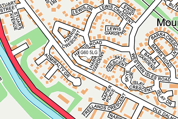 G60 5LG map - OS OpenMap – Local (Ordnance Survey)