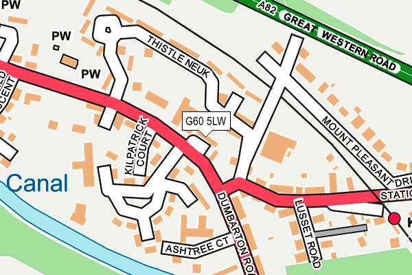 G60 5LW map - OS OpenMap – Local (Ordnance Survey)