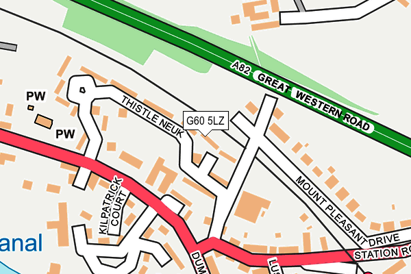 G60 5LZ map - OS OpenMap – Local (Ordnance Survey)