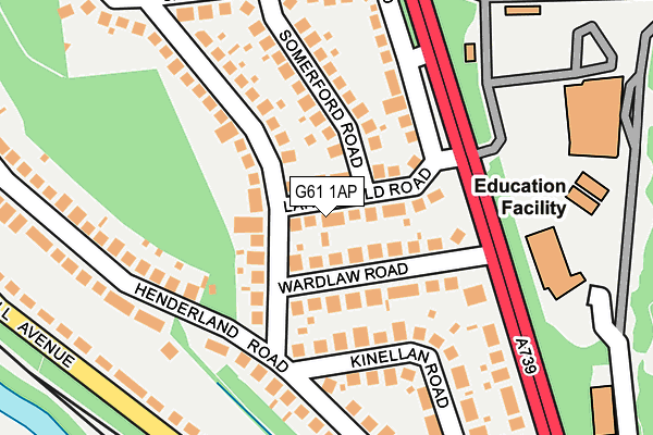 G61 1AP map - OS OpenMap – Local (Ordnance Survey)