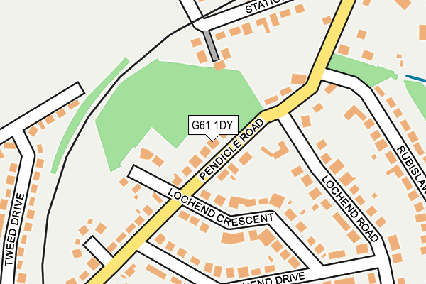 G61 1DY map - OS OpenMap – Local (Ordnance Survey)