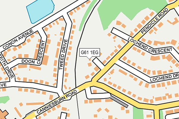 G61 1EG map - OS OpenMap – Local (Ordnance Survey)