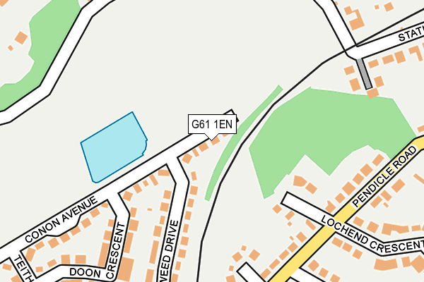 G61 1EN map - OS OpenMap – Local (Ordnance Survey)