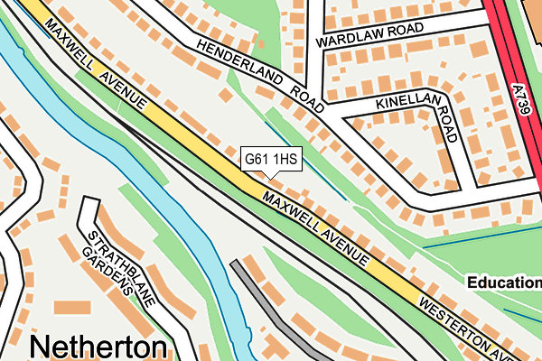 G61 1HS map - OS OpenMap – Local (Ordnance Survey)
