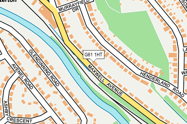 G61 1HT map - OS OpenMap – Local (Ordnance Survey)