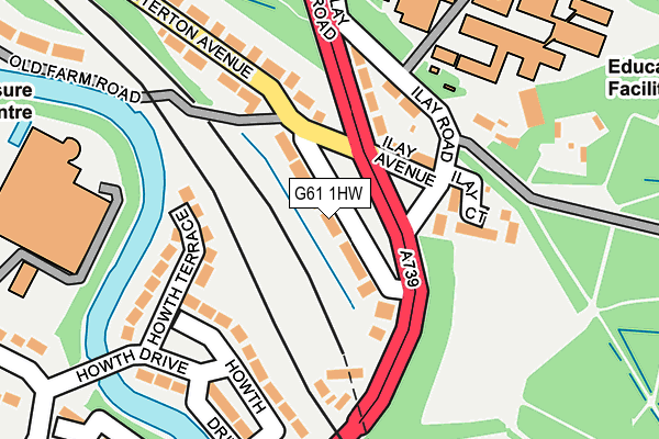 G61 1HW map - OS OpenMap – Local (Ordnance Survey)