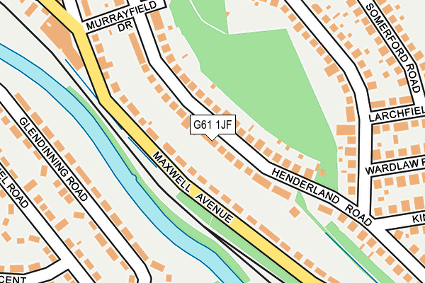 G61 1JF map - OS OpenMap – Local (Ordnance Survey)
